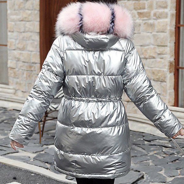Metalik vodonepropusna parka sa špricanim krznom standardni M