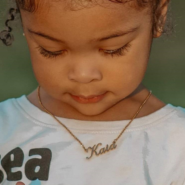 Dječja personalizirana ogrlica od nehrđajućeg čelika s imenom