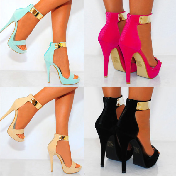 Platforma sandale s mirror remenom oko gležnja