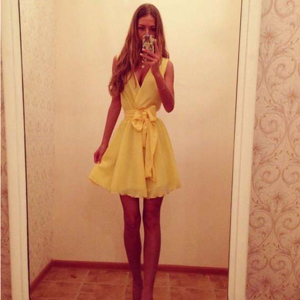 Mini elegantna koktel haljina na preklop