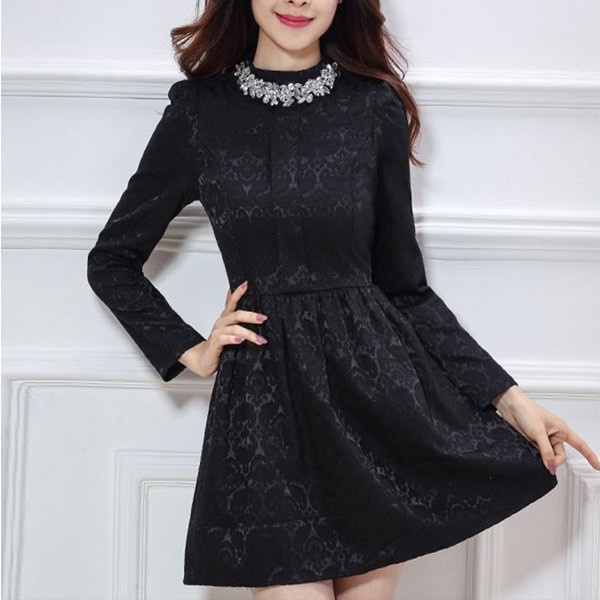 Mini vintage večernja haljina s kristalima