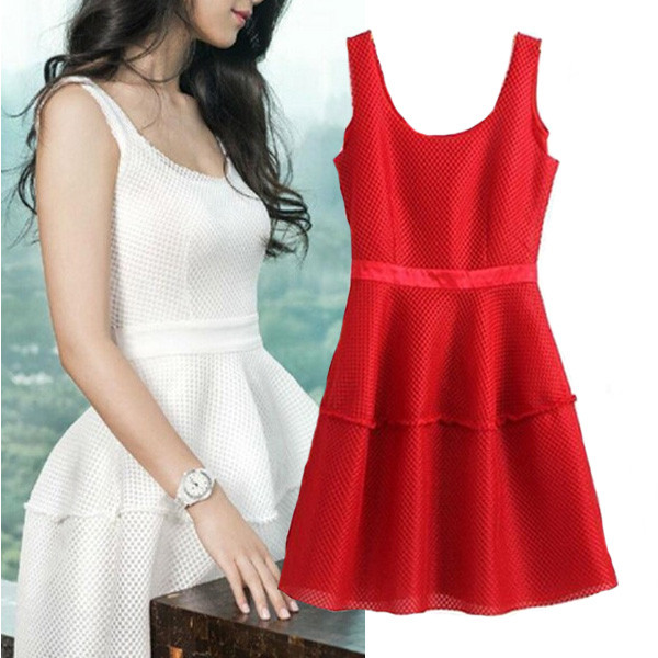 Mini elegantna tutu haljina crvena crna