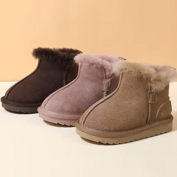 Dječje uniseks krznene snježne čizme od prave kože 3 boje