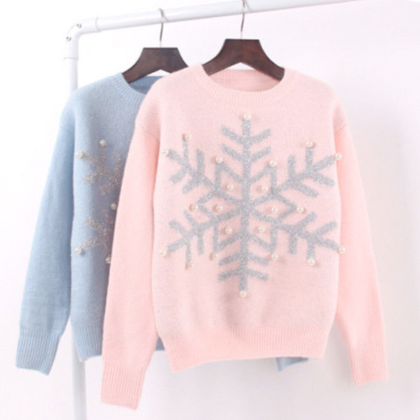 Zimski pulover biserna pahuljica