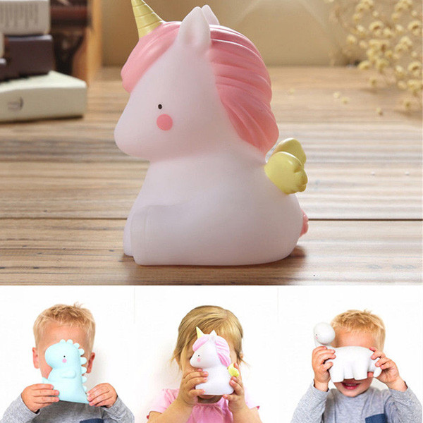 Slatka stolna LED lampa jednorog, brontosaur, tiranosaur