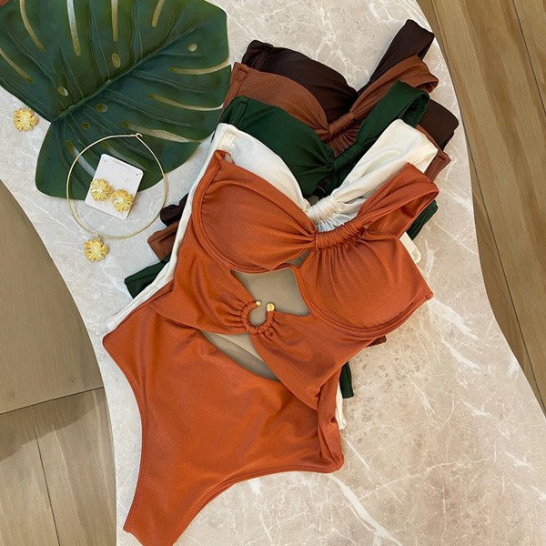 Luksuzni jednodijelni push up kupaći kostim na jedno rame 6 boja