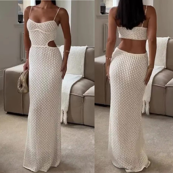 Kačkana haljina za plažu otvorenih leđa 3 boje