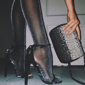 Glitter crne najlonke