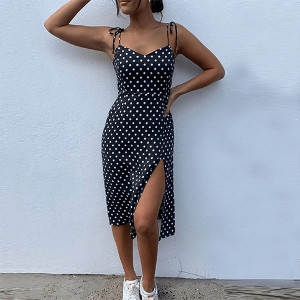 Mini točkasta haljina na bretele 5 boja