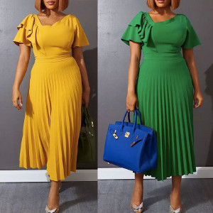 Svečana plisirana haljina srednje duljine 2 BOJE *Limitirana kolekcija*