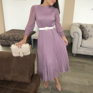 Plisirana haljina okruglog izreza 9 BOJA *Limitirana kolekcija*