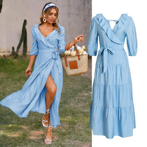 Haljina srednje duljine na volane 4 BOJE *Limitirana kolekcija*