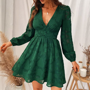 Mini čipkana zvono haljina cvjetnog uveza 2 BOJE