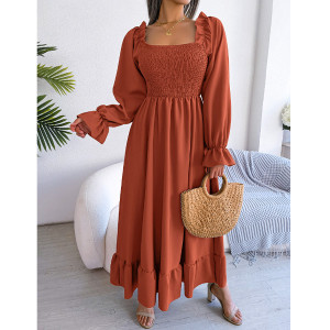 Midi haljina na volane 5 BOJA