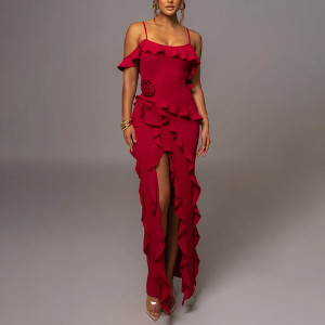 Duga romantična haljina na sitne volane *Limitirana kolekcija*