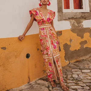 Boho haljina na volane