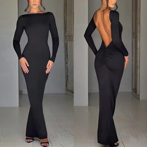 Duga elegantna haljina otvorenih leđa