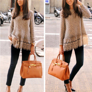 Romantični pulover s čipkom