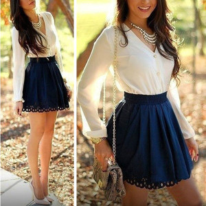 Mini dvobojna haljina s gumbima