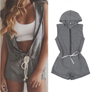 Kratki sportski zipper kombinezon