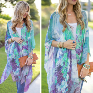 Ljetni asimetrični kardigan od šifona veličina standardni XS(34)