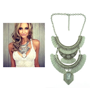 Boho etno ogrlica s kovanicama