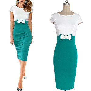 Midi luksuzna haljina s mašnom