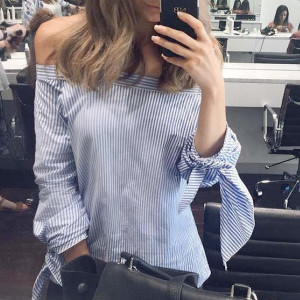 Off shoulder maxi košulja