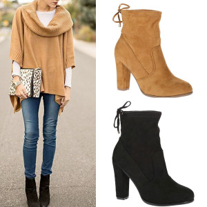 Elastične gležnjače od brušene kože stabilna peta