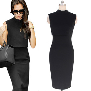 Celebrity pencil dolčevita pamučna luksuzna haljina