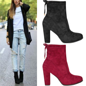 Elastične gležnjače od brušene kože