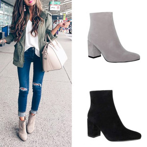 Casual gležnjače stabilna blok peta