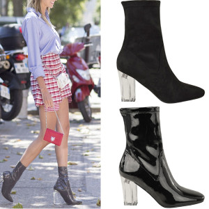 Gležnjače s transparentnom petom