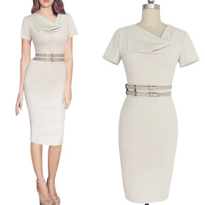 Luskuzna midi haljina s dvostrukim remenom