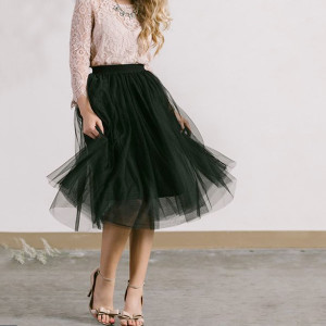 Midi tutu suknja od tila univerzalna veličina