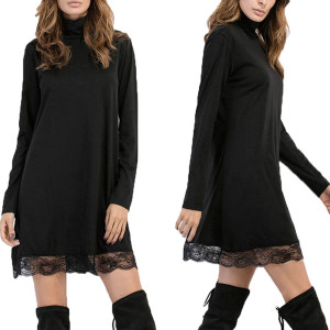 Haljina dolčevita s čipkom