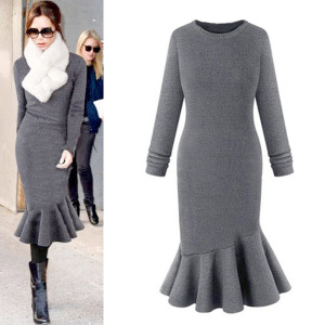 Ženstvena casual haljina s volanom