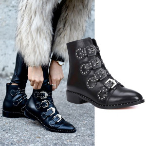 Luksuzne kožne gležnjače sa zakovicama standardni 38