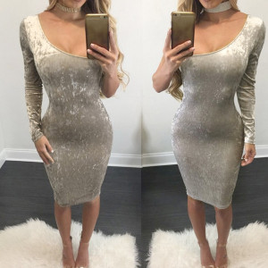 Mini baršunasta haljina na jedno rame