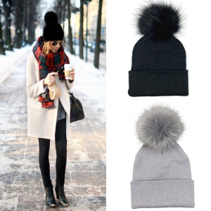 Casual zimska kapa s coflekom