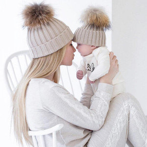 Komplet kapa s velikim coflekom za mame i djevojčice/ dječake