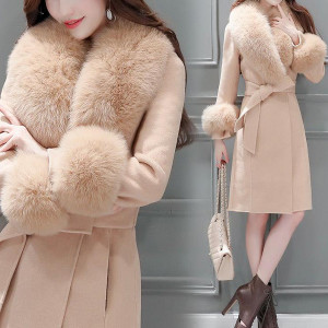 Luksuzni kaput s raskošnim eko krznom