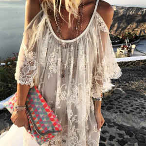 Čipkana tunika za plažu veličina standardni XS(34)