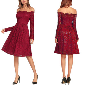 Vintage midi tutu čipkana haljina