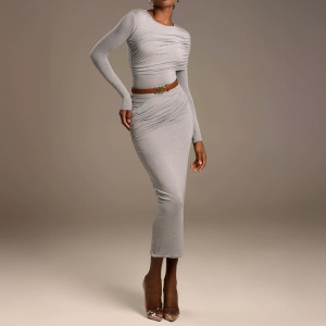 Duga haljina s elegantnim naborima *Limitirana kolekcija*