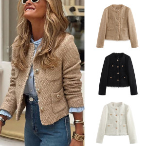 Kratki blazer sa zlatnom dugmadi 3 boje