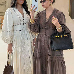 Luksuzna vezena haljina 2 boje "Limitirana kolekcija"