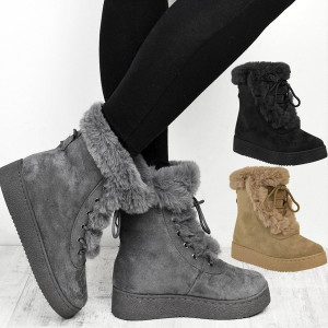 Tople zimske gležnjače s krznom