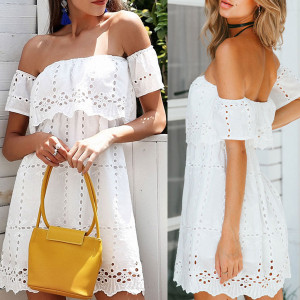 Mini vintage haljina otvorenih ramena