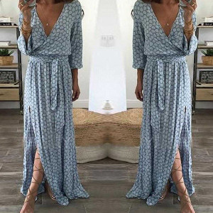 Duga haljina s uzorkom košnice